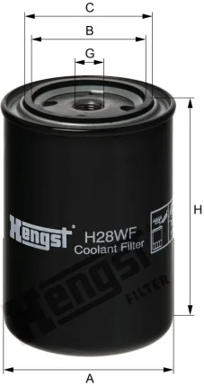 HENGST FILTER filter chladiacej kvapaliny H28WF