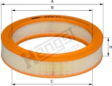 HENGST FILTER vzduchový filter E89L01